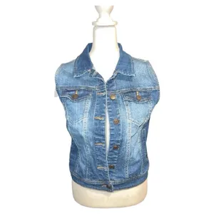 En Jean Stylish Blue Denim Vest Size M thumbnail 6