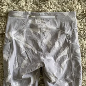 White/Grey Mid Rise-High Waisted Leggings w/ Pockets thumbnail 11