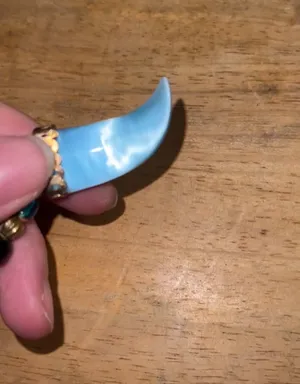 Gemstone Horn Necklace Blue thumbnail 3