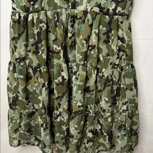 Band of gypsies camo camouflage sleeveless fit and flare pleated dress sz S thumbnail 3