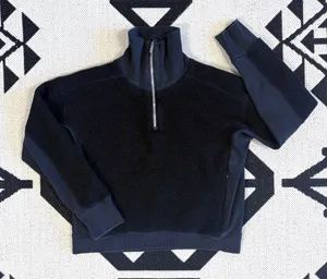 Lululemon Stand Out Sherpa Half Zip Pullover in Black thumbnail 1