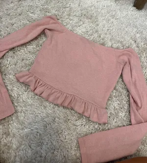 Blush Pink Off The Shoulders Long Sleeve thumbnail 1