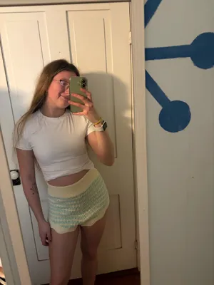for love & lemons Lizzy stripe knit shorts thumbnail 2