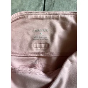 Jaanuu Womens High Waisted Yoga Scrub Pants Blush Pink Cargo Zipper Pocket M thumbnail 6