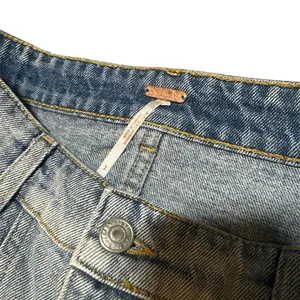 FREE PEOPLE Distressed Denim Mini Skirt thumbnail 3