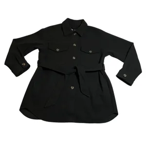 Zara Button Up Overshirt w/ Waist Tie Size M Tunic Minimalist Outerwear Casual thumbnail 2