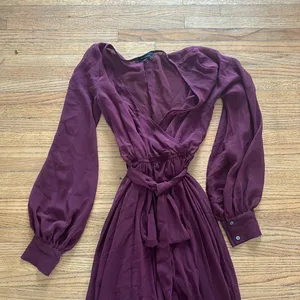 Oliviaceous burgundy maxi dress thumbnail 4