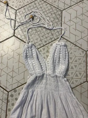 Backless white mini boutique beach dress thumbnail 4