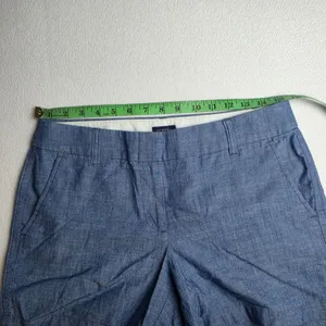 J. Crew Womens 5 Inch Classic Chambray Shorts‎ Blue Cotton AY431 Size 6 thumbnail 8