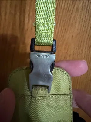 Prada Lime Green Logo Triangle Pouch thumbnail 4