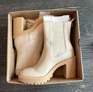 Dolce Vita Women's Ivory Leather Booties Size 10 Waterproof Chunky Heel thumbnail 14