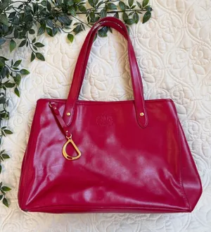 Ralph Lauren Red Newbury Classic Tote thumbnail 1