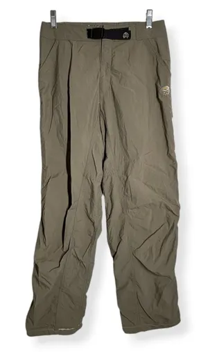 Mountain Hardware S Men's Tan Belted Hiking Trail Pants Outdoor Olive 28" inseam thumbnail 1