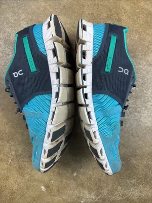 On Running Cloud Sneakers in Teal and Blue Size: 8 thumbnail 2