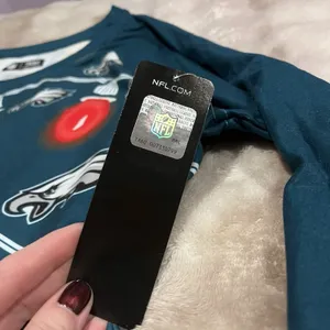 NFL Philadelphia Eagles Christmas Lights Pajama Top Long Sleeve Size Medium thumbnail 3