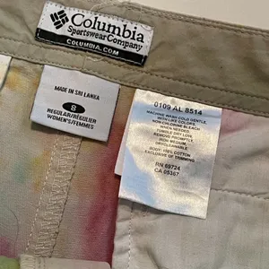 Columbia Sportswear Size 8 Womens Tie Dye Tye Pants‎ Slacks Straight Khaki thumbnail 3