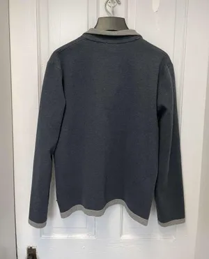Hugo Boss Gray Pullover Quarter Zip Sweater thumbnail 2