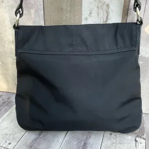 Lauren Ralph Lauren Messenger Bag Large Black Nylon Croc‎ Trim Good Crossbody thumbnail 4