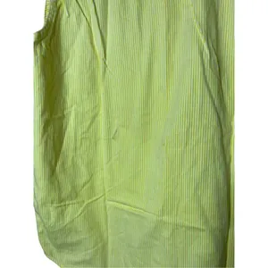 Women’s Yellow Embroidered Flower Sleeveless button‎ front shirt thumbnail 6