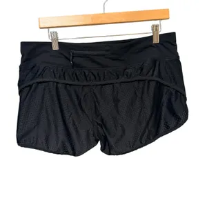 Lululemon Speed Up Mesh Shorts Black Perforated Running Athletic Size 10 thumbnail 2