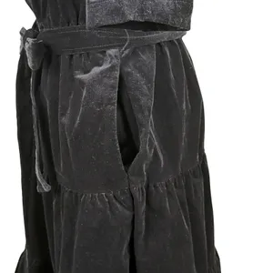 Draper James Puff Sleeve Tiered Ruffle Neck Button Micro Corduroy Belted Dress thumbnail 6