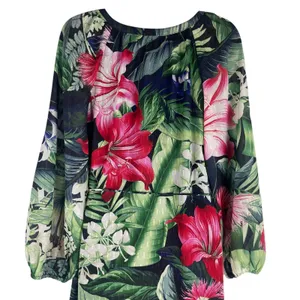 Tommy Bahama Celebration Tropical Floral Maxi Dress Green Size XXS thumbnail 10