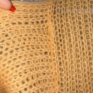 Free People Light & Lofty Coastal Loose Knit Alpaca Wool Orange Sweater Sz Small thumbnail 4