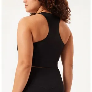 Girlfriend Collective Racerback Paloma Black Sports Bra Sz. S thumbnail 2