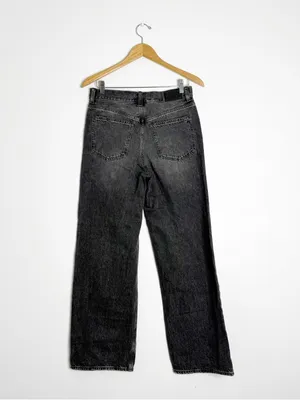 Madewell Low Slung Baggy Jeans Gray Black 25 Button Fly Wide Leg thumbnail 2