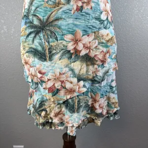 Farm Rio Mini Ruffle‎ Sun Dress Size S Tropical Hawaiian Strappy Front Beach thumbnail 3