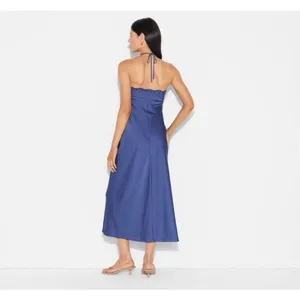 ✨Wild Fable - Women's Lace Trim Maxi A-Line Blue Sz Large Dress✨ thumbnail 4