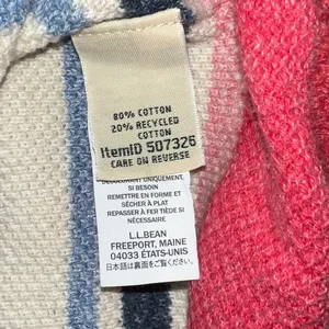 LL Bean Women’s Striped Cotton Sweater Multicolored Size Small Blue, Pink, Cream thumbnail 7