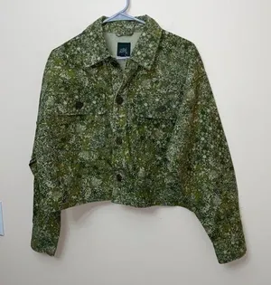 Women's Cropped Canvas Surplus Shacket - Wild Fable size small thumbnail 1