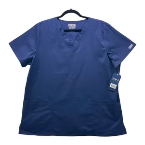 Authentic Cherokee Workwear Mens Scrub Top Navy‎ XL thumbnail 1