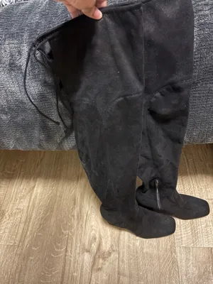 Black Thigh High Boots Size 8 thumbnail 3