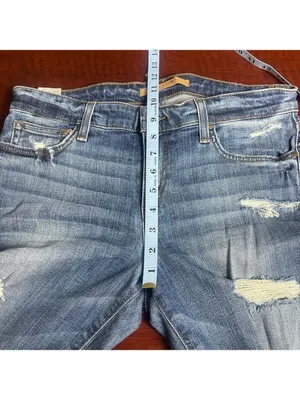 Joe’s Jeans Skinny Ankle Heavily Distressed Raw Hem W30 Ripped Cropped Denim thumbnail 8