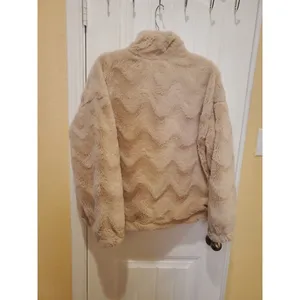 Urban Outfitters Light Pink Teddy Bear Zip Up Sherpa Fleece Women Size L Jacket thumbnail 12