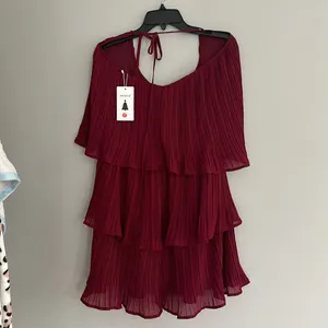 ZESICA Women's 2024 Summer Sleeveless Halter Tiered Layered Chiffon thumbnail 2