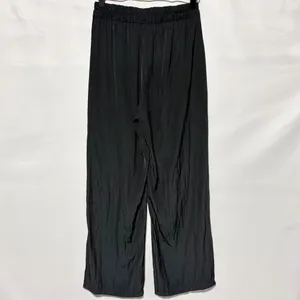 Aritzia Babaton Plisse Crinkled Satin Pull-On Pants Black Size Small thumbnail 8