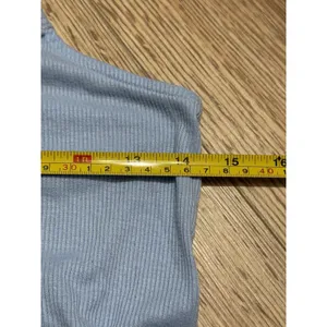 Aeropostale Womens Medium‎ Light Blue Ribbed Lace Trim Strappy Cami Tank Top thumbnail 4