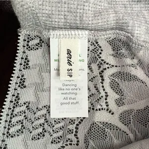 Aerie Lace Waffle Longline Bralette in Light Gray Size S New with Tags thumbnail 12