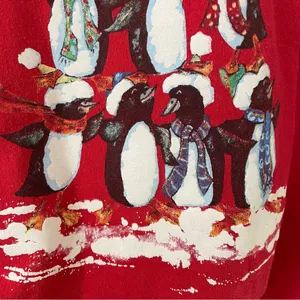 {L} Blair Penguin Tower Pyramid Vintage Grandma Sweatshirt Christmas Winter thumbnail 6