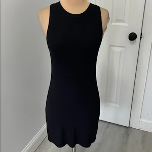 Aritzia Wilfred Free Seymour Ribbed Tank Dress Black thumbnail 3
