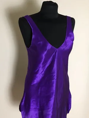Fredricks of Hollywood vintage satin purple slip thumbnail 1