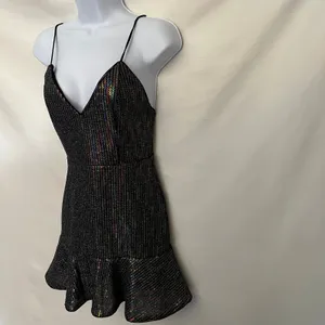 X By NBD Y2K Sequin Rainbow Mini Dress XS Club Festival Revolve Indie Sleaze thumbnail 7