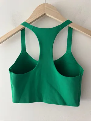 OFFLINE By Aerie Green Real Me Hold Up! Racerback Sports Bra thumbnail 6