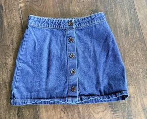 Forever 21 Button Front Denim Skirt thumbnail 1