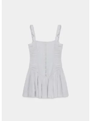 ZARA Ruffle Strap Smocked Mini Dress thumbnail 5
