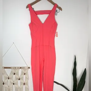 FP Movement Jumpsuit Spandex Never Better Strappy Back Neon Coral NWT sz XS pink thumbnail 5