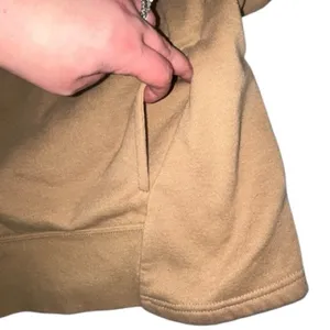 The Sweatshirt Project Tan Oversized Boxy Cropped Sweatshirt Pockets 2X GUC thumbnail 2